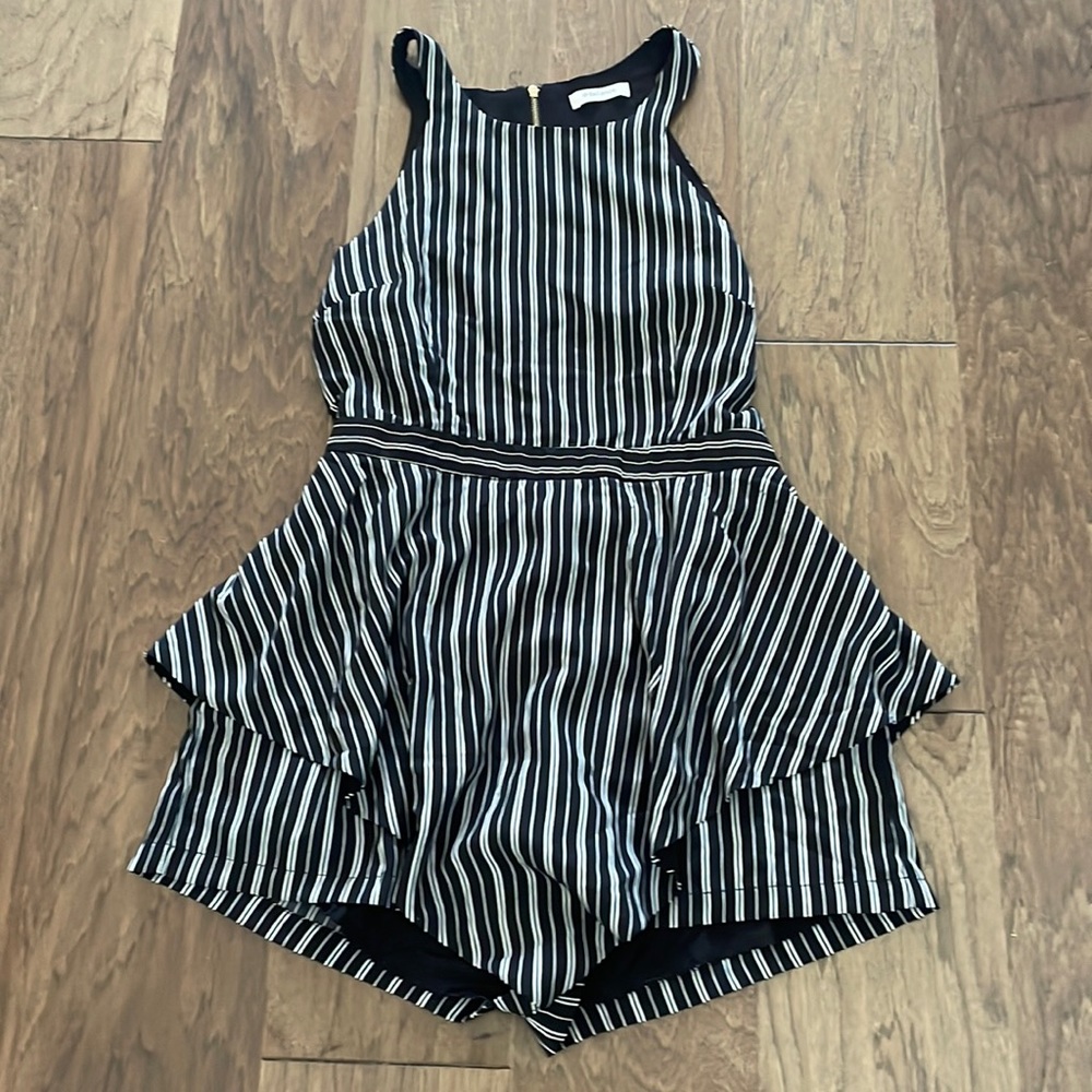 Balance open back shorts romper. Size S.
